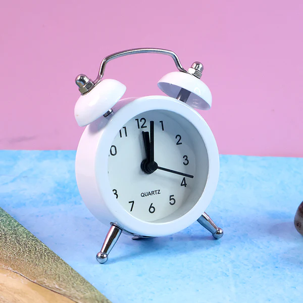 Small Twin Bell Analog Alarm Clock