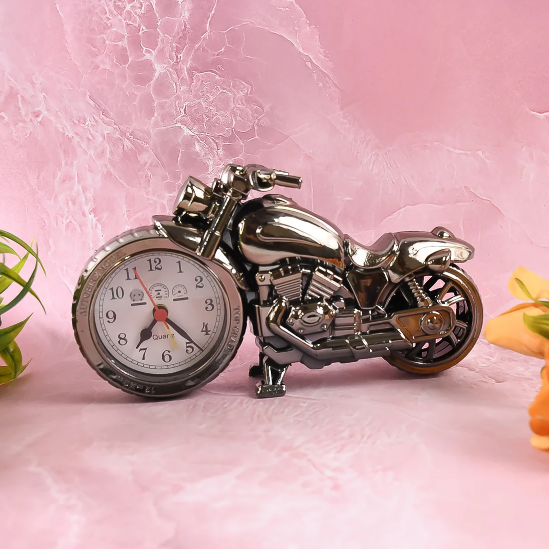 Motorcycle Design Table Alarm Clock for Home Decor