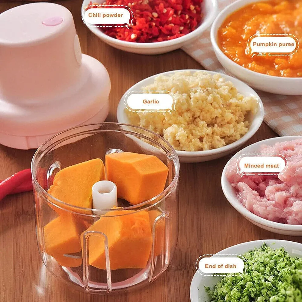 Electric Mini Garlic Chopper with 250 ml Capacity