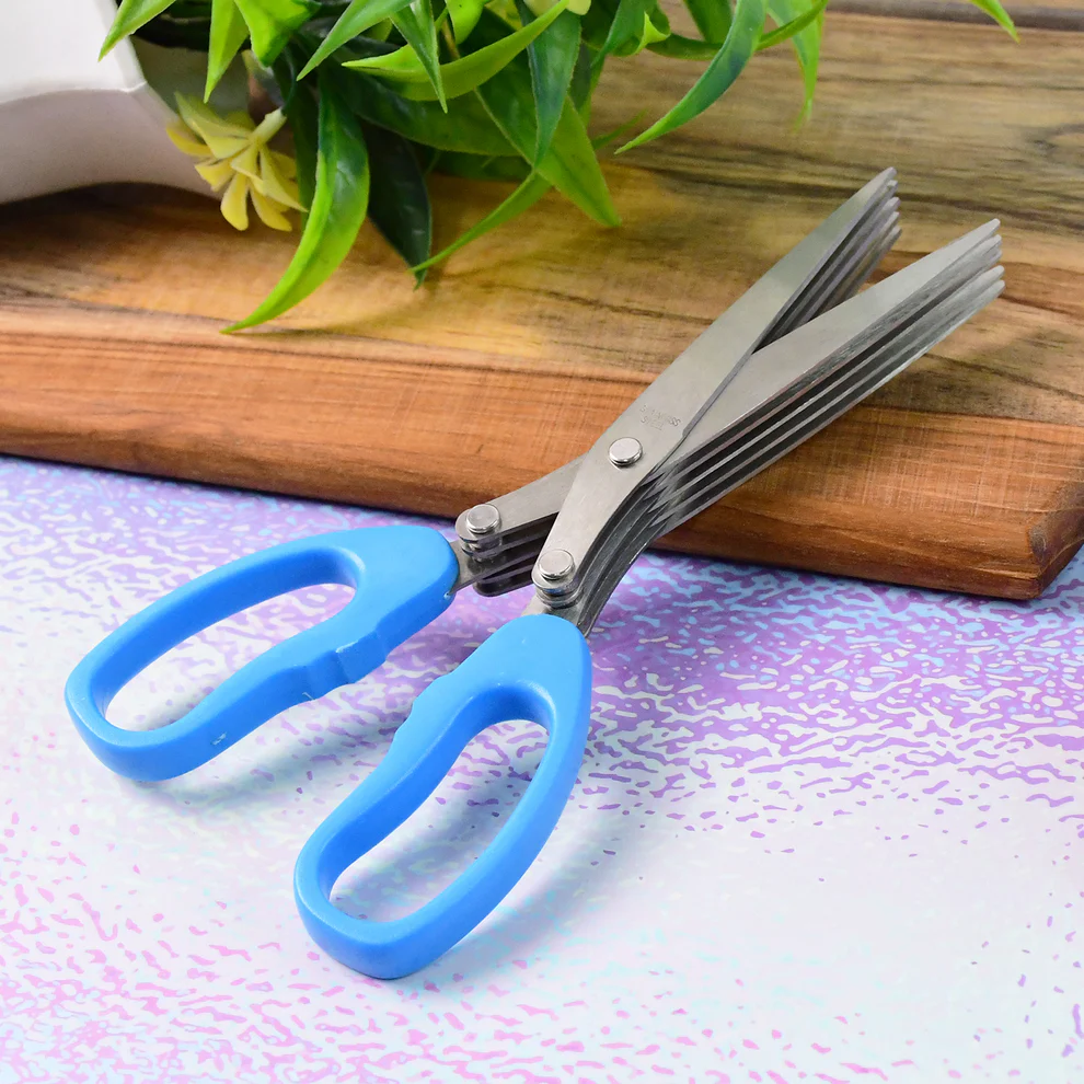 5 Blade Multipurpose Herb Scissors for Kitchen Use