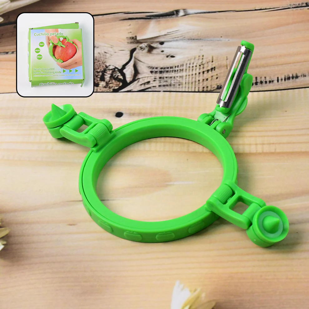 Adjustable Apple Peeler Cutter with Holder Ring Tool