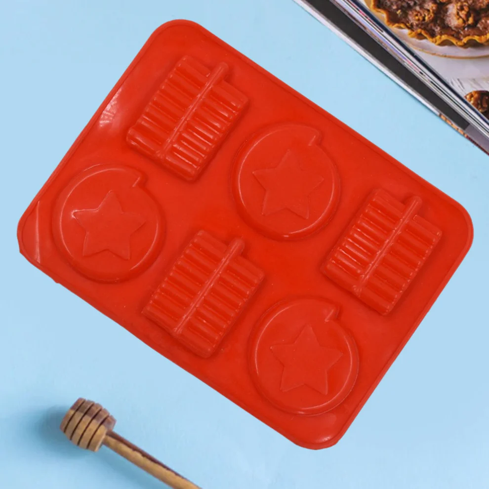 6 Cavity Silicone Mold Tray for Chocolates Cakes Baking