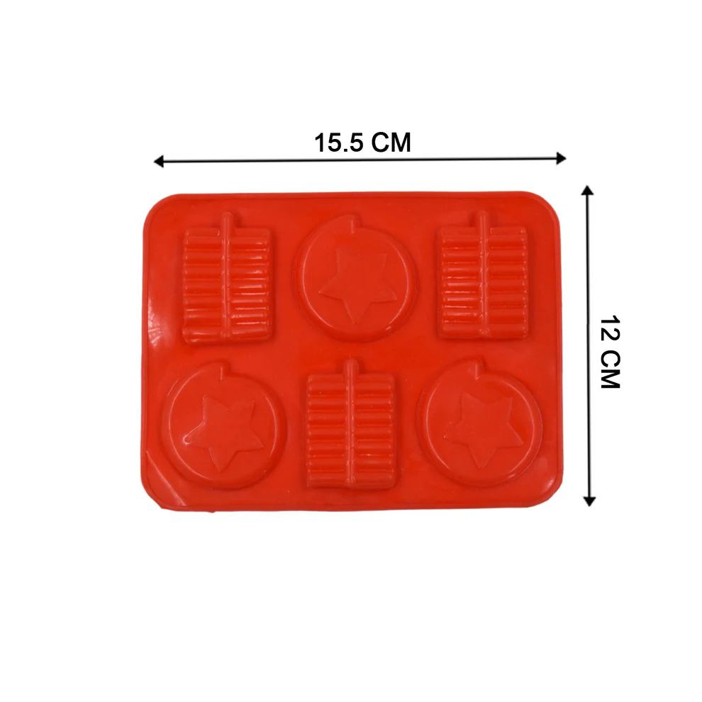 6 Cavity Silicone Mold Tray for Chocolates Cakes Baking