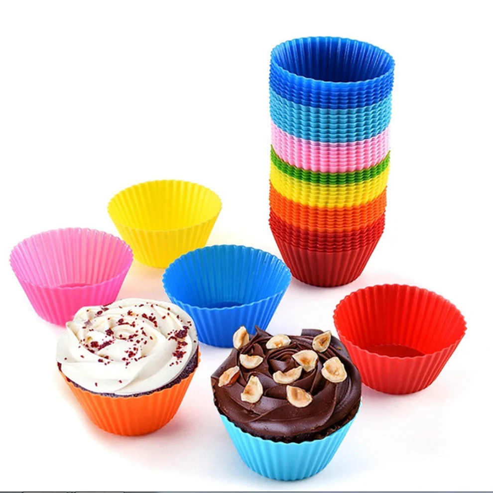 Silicone Cupcake Baking Mold Set for Cake Chocolate 6 Pc