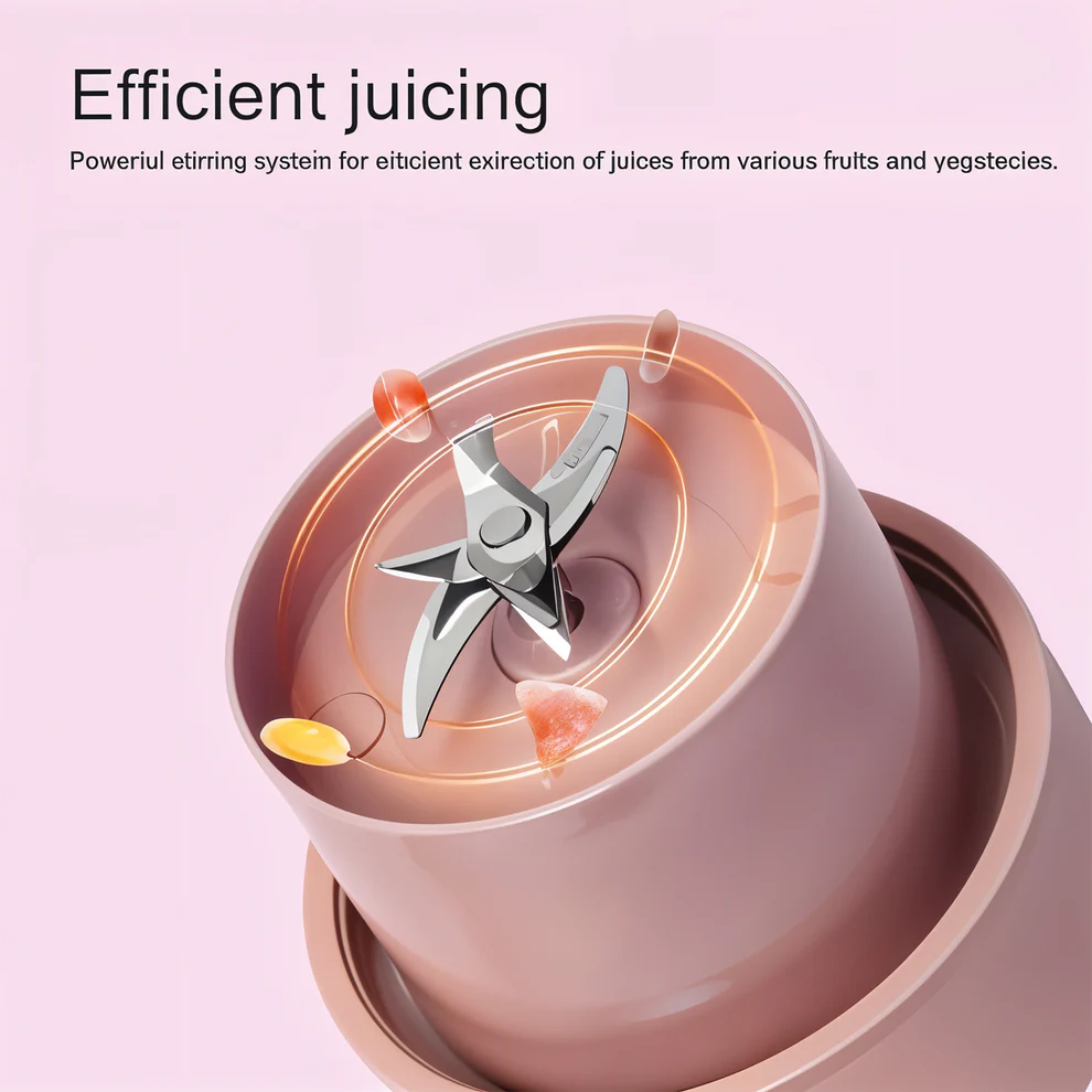 Portable USB Rechargeable Juicer Blender with Handle 420 ml