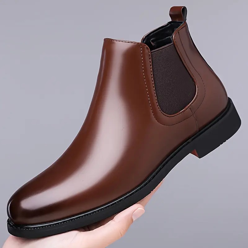 Latest  Trendy Men’s Brown Chelsea Boots | Premium Faux Leather Ankle Boots | Comfortable Slip-On Footwear for Men's & Boys