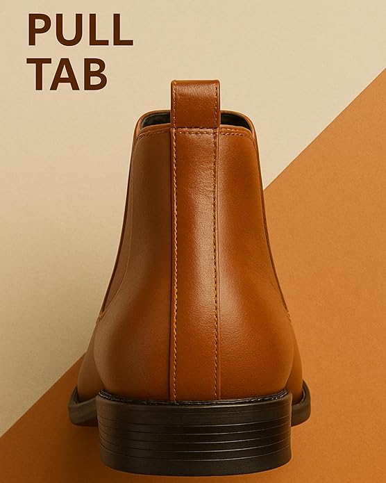 Latest Trendy Men’s Tan Chelsea Boots | Premium Faux Leather Ankle Boots | Comfortable Slip-On Footwear for Men's & Boys