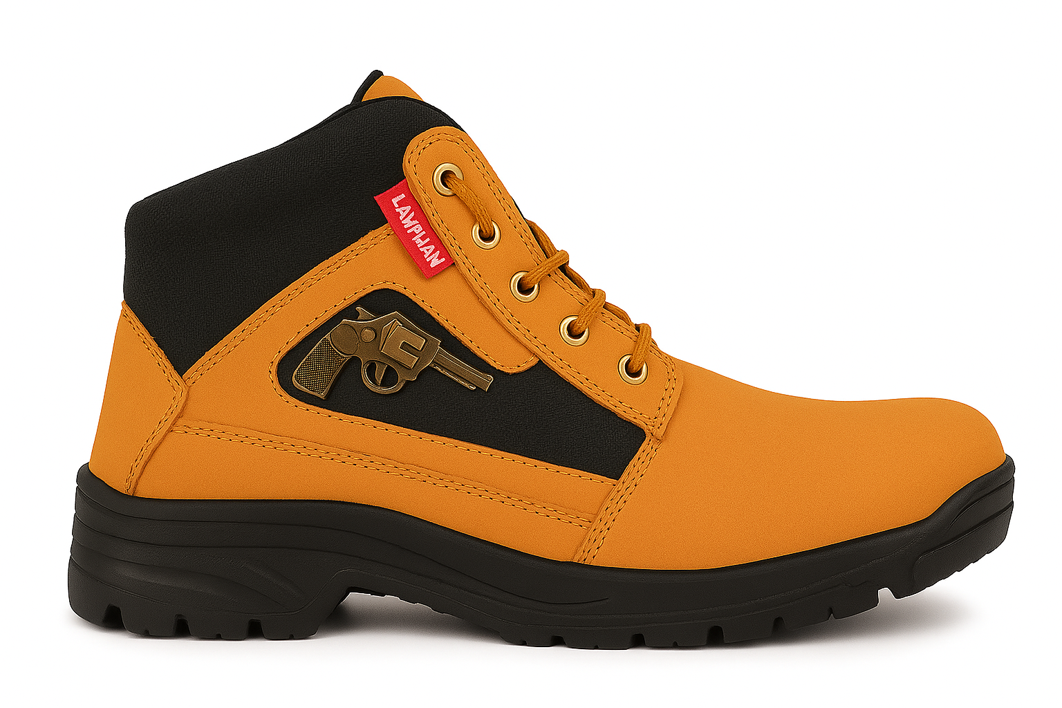 Latest Fabulous Men’s Tan Gun Boots | Premium Faux Leather Ankle Boots | Comfortable Slip-On Footwear for Men's & Boys