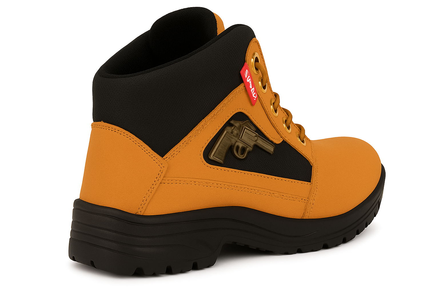 Latest Fabulous Men’s Tan Gun Boots | Premium Faux Leather Ankle Boots | Comfortable Slip-On Footwear for Men's & Boys