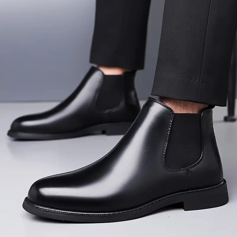 Latest Stylish Men's Black Chelsea Boots | Faux Leather Slip-On Ankle Boots | Comfortable Casual & Formal Footwear for Men & Boys