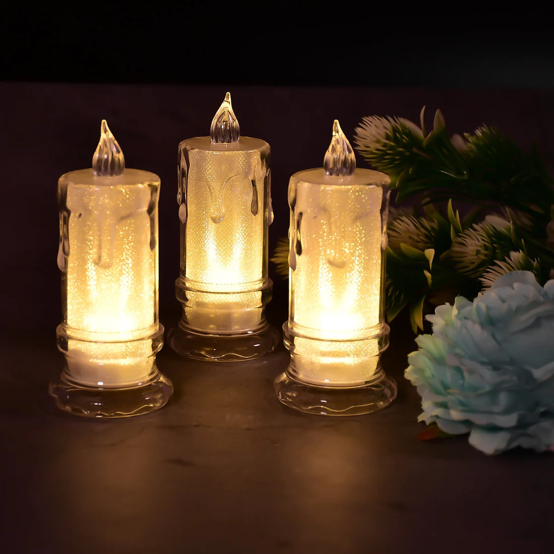 Big Flameless Melted Design LED Candles...
