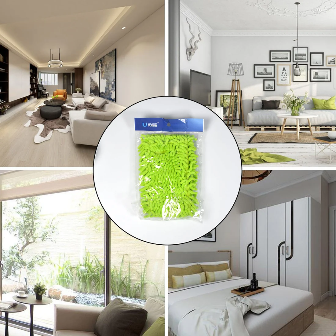 Microfiber Mop with Extendable Handle for Home & Office Cleaning