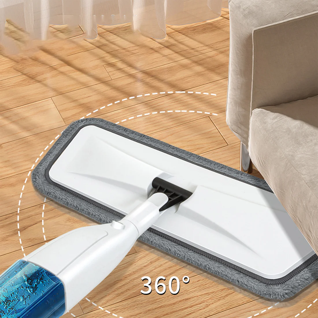 Floor Cleaning Spray Mop with Removable Washable Cleaning Pad