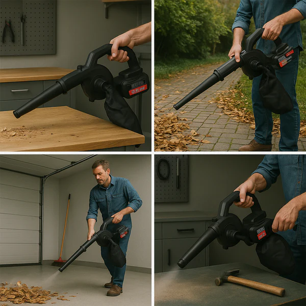 Multi Purpose Home Garden Air Blower Kit with Collection Bag