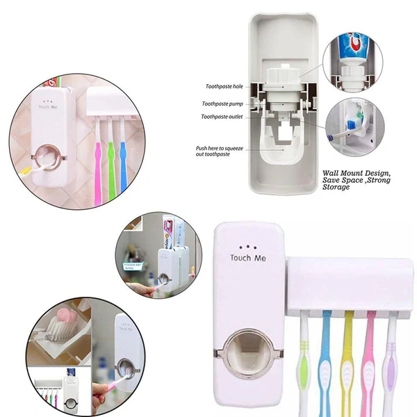 Toothpaste Dispenser with Brush Holder