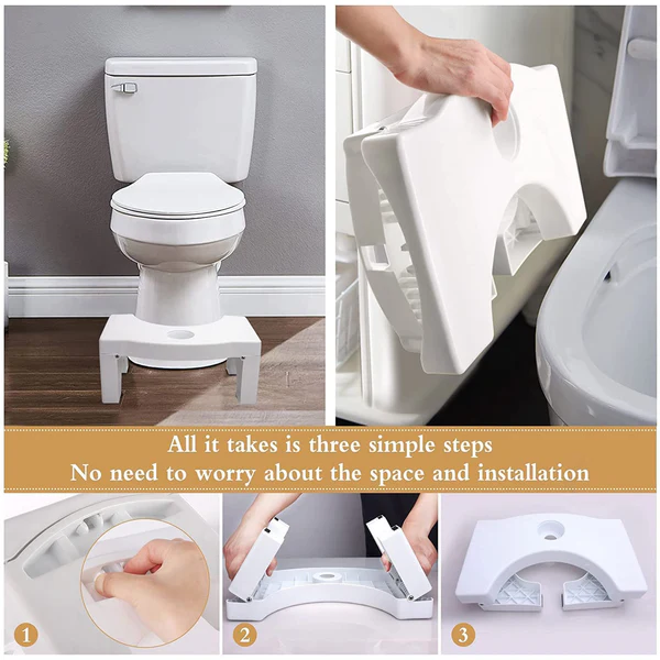 Plastic Non Slip Folding Toilet Squat Stool