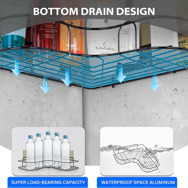 Metal Shower Shelf No Drilling Set of 2