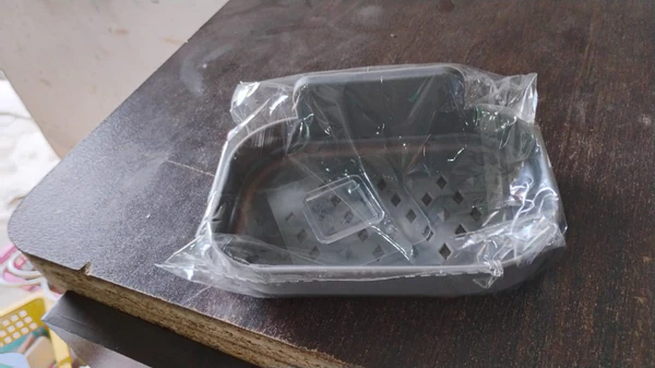 Self Adhesive Wall Mounted Soap Dish Holder Black Color