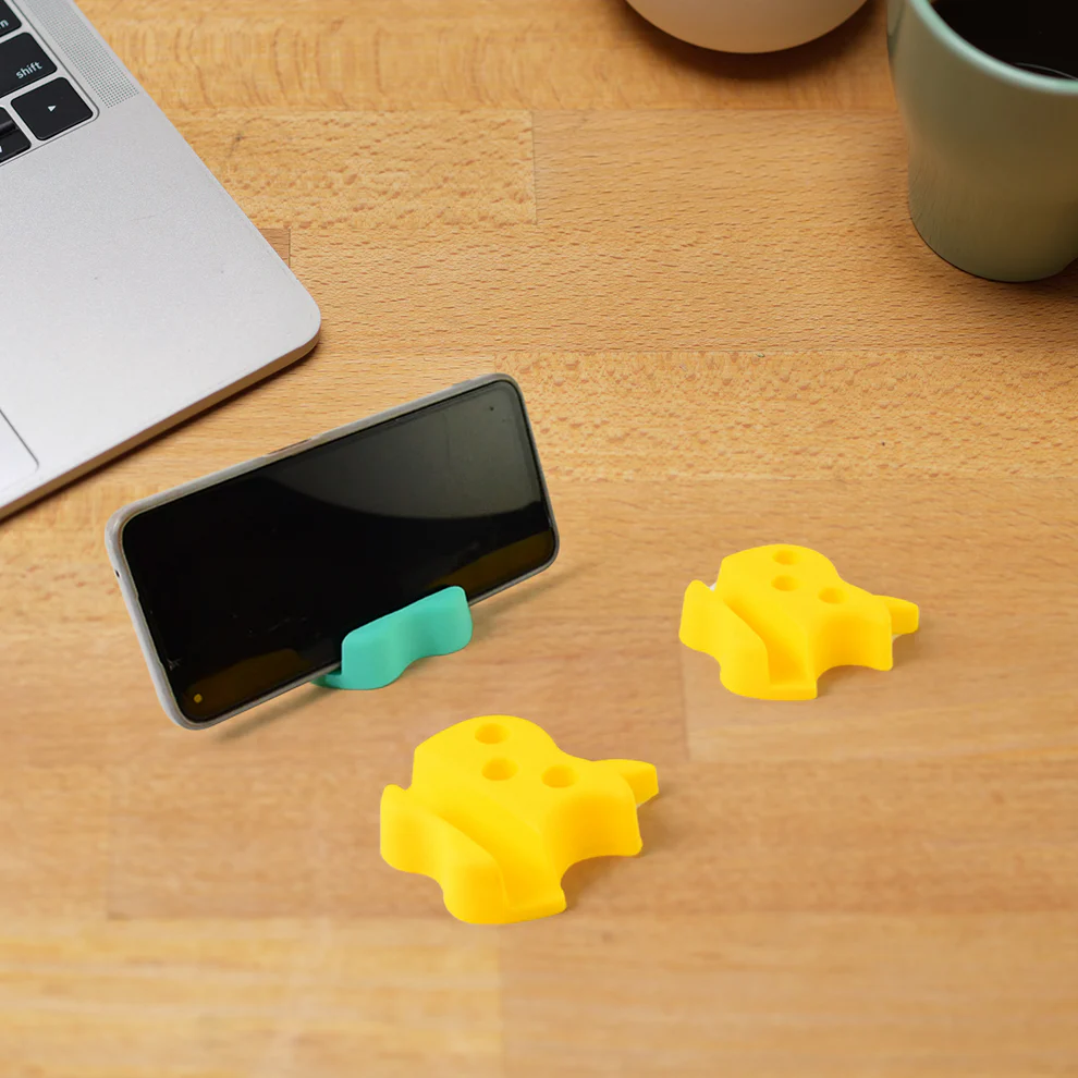 Apple Shape Plastic Mobile Stand with Pen Holder Pack of 3