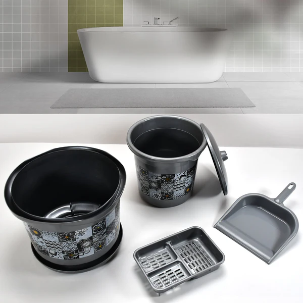 Large Capacity Plastic Bathroom Set of 7