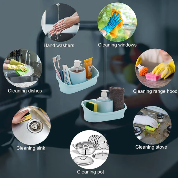 3 in 1 Hand Wash Soap Dispenser with Sponge Holder