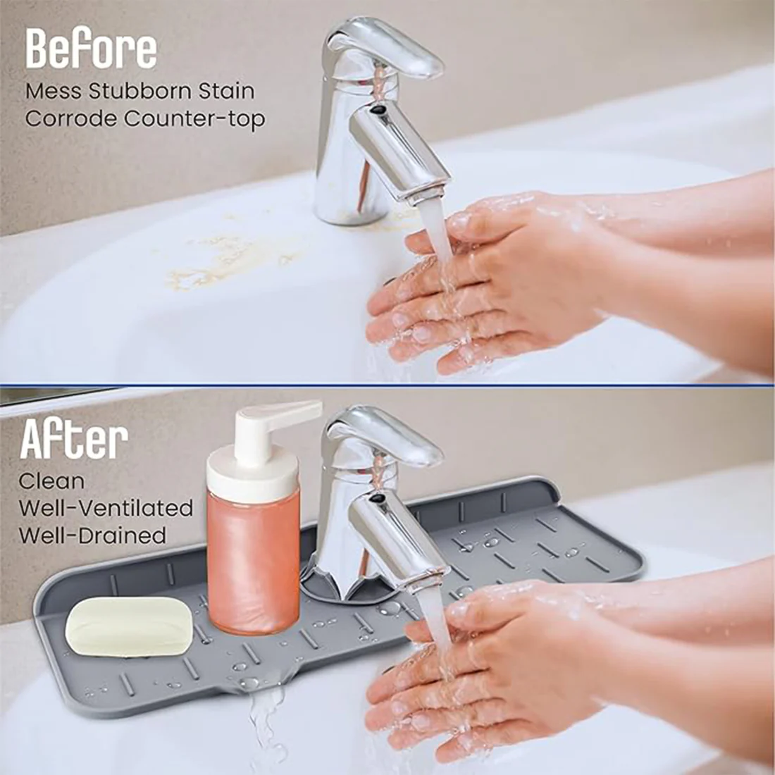 Silicone Sink Faucet Pad Splash Guard Mat