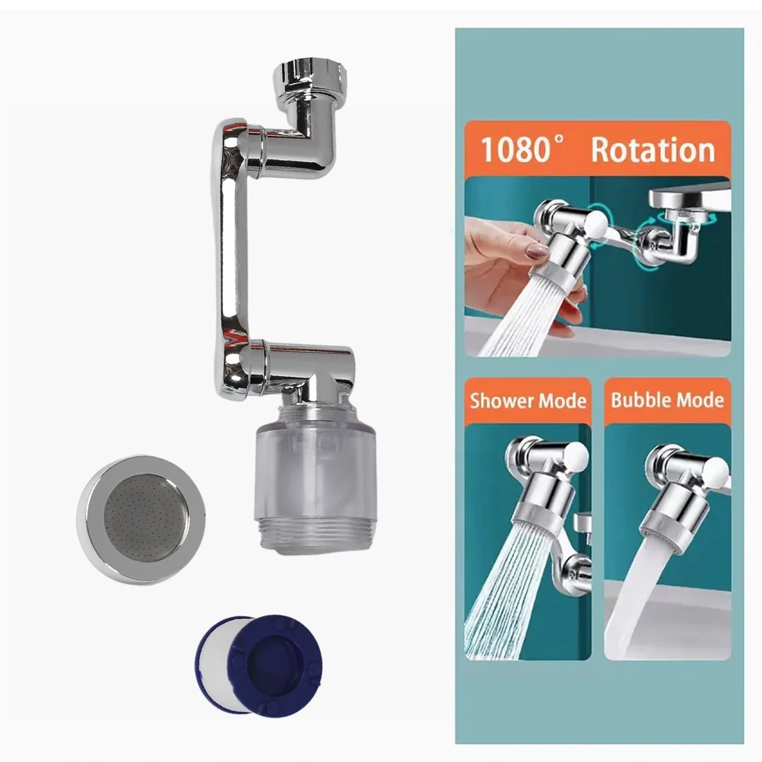 Rotating Faucet Sprayer Splash Filter Head
