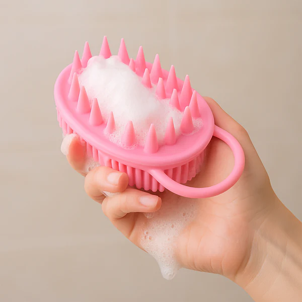 2 in 1 Silicone Soft Bristle Bath Brush