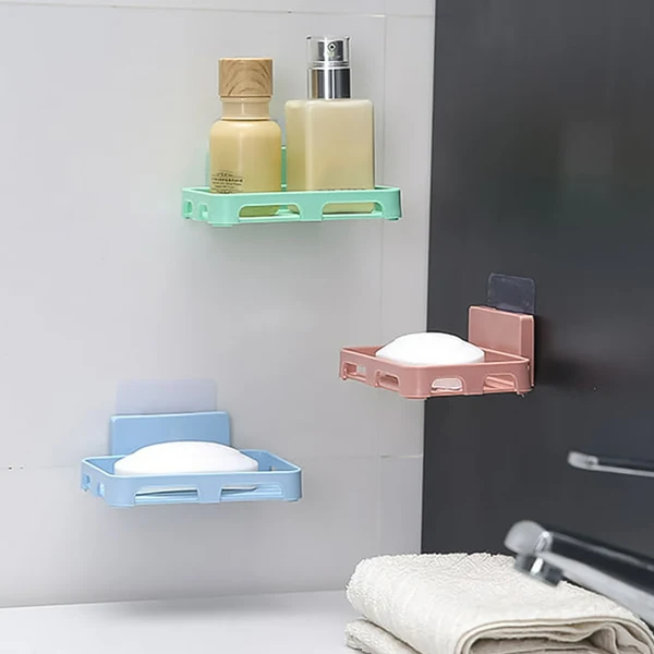 Self Adhesive Plastic Soap Holder for Kitchen Bathroom