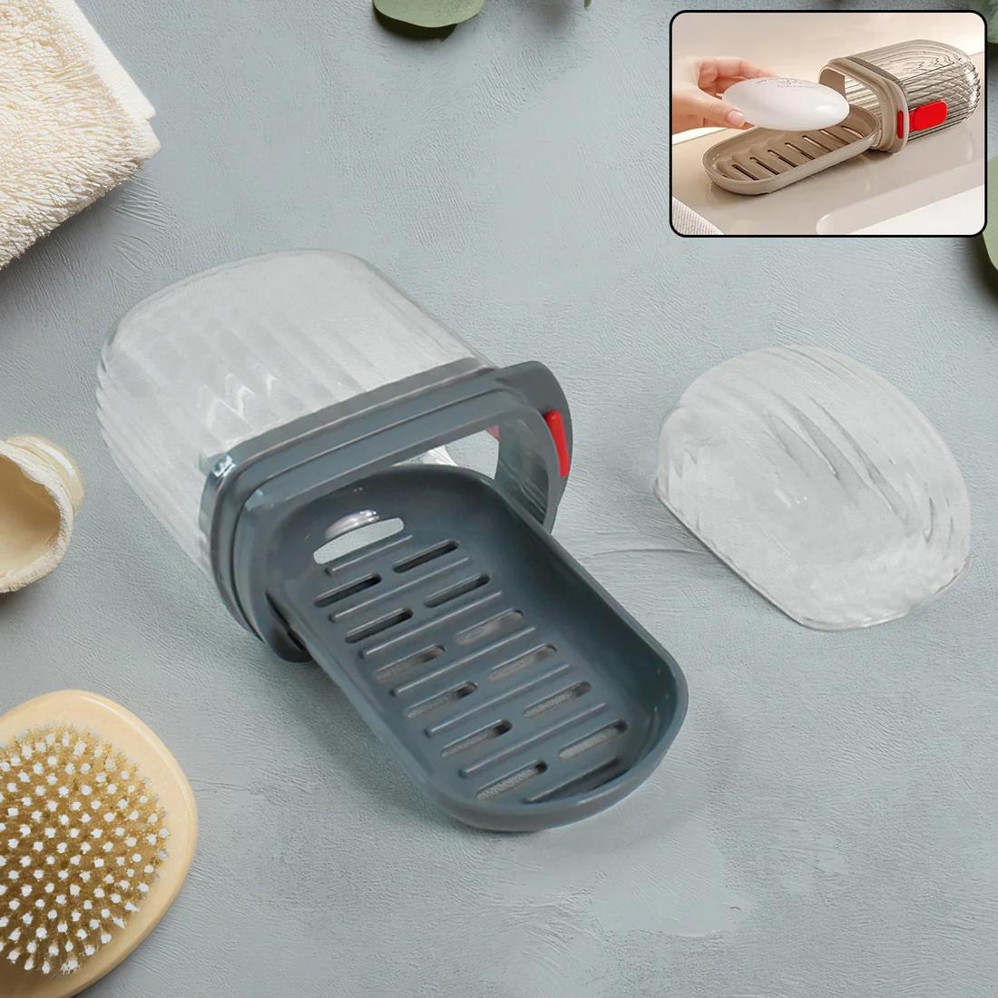 Multipurpose Soap Box Holder with Transparent Lid