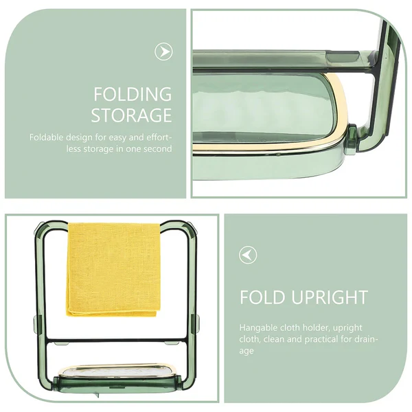 2 in 1 Self Adhesive Towel Hanger Soap Holder