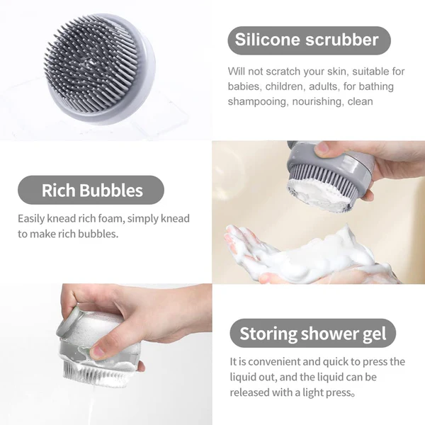 Silicone Head Scalp Massager Shampoo Brush