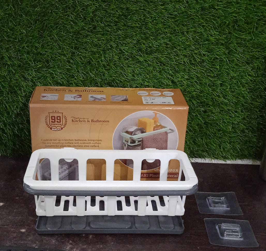 Multipurpose Hanging Drain Rack Sponge Holder with Hook