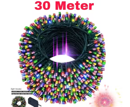 30 Meter Multicolor Rice Light With 7 Color Changing Modes