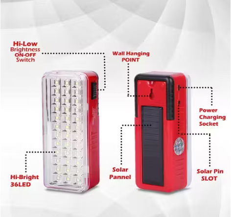 Solar Emergency LED Light with 24 SMD Extra Bright Output