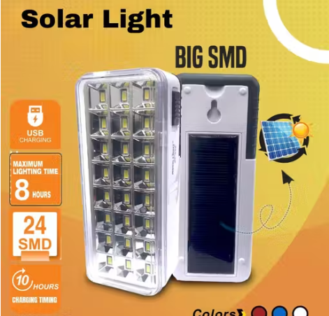 Solar Emergency LED Light with 24 SMD Extra Bright Output