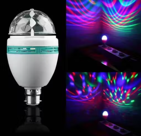 360 Degree Rotating LED Disco Bulb for Party Decoration