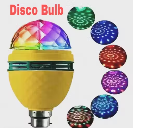 360 Degree Rotating LED Disco Bulb Party...