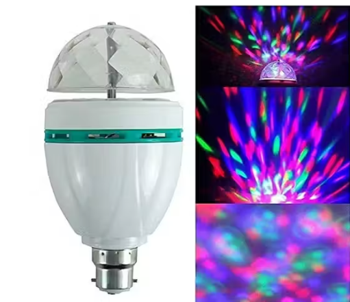 360 Degree Rotating LED Disco Bulb Party Light