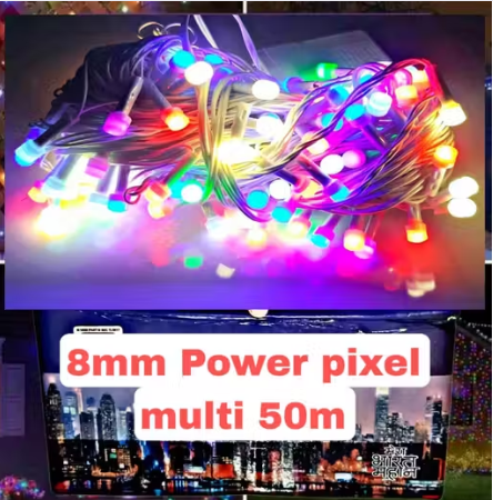 50 Meter 8mm Pixel LED Multicolor Decora...