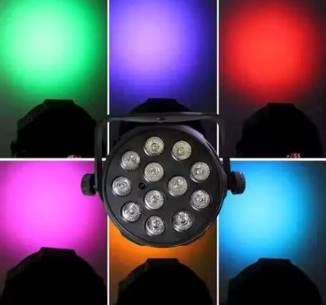 12 LED Mini DJ PAR Light With Remote Slim Design
