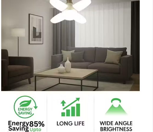 LIGHT 25 WATT 4 FAN LED BULB LIGHT HOME DECORATION (PACK OF 3) AZ-7