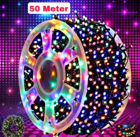 50 Meter LED Copper Serial Light With 8...
