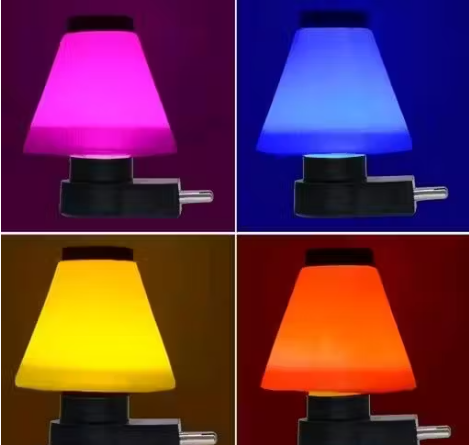 Multicolor Plug In Night Lamp Set of 4 For Bedroom