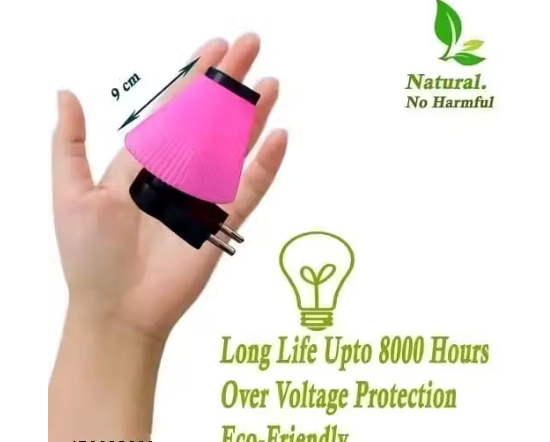 Multicolor Plug In Night Lamp Set of 4 For Bedroom