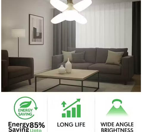 25 Watt 4 Fan LED Bulb Light For Home Decoration Pack of 3