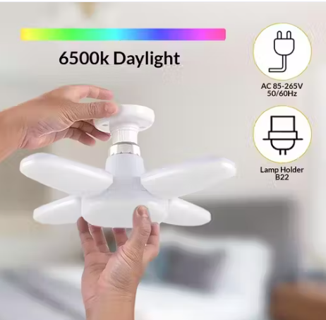 25 Watt Deformable 4 Fan LED Bulb High Bright Energy Saving B22