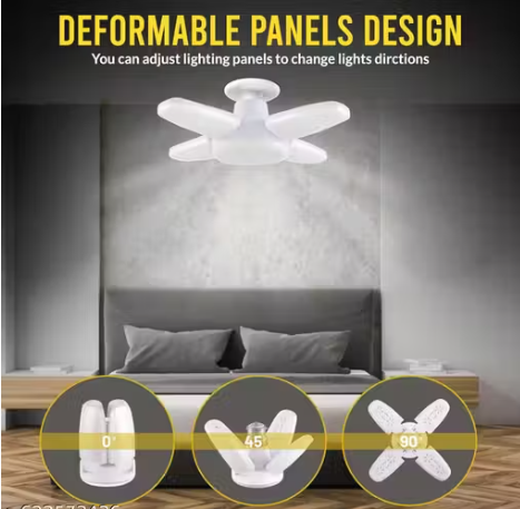 25 Watt Deformable 4 Fan LED Bulb High Bright Energy Saving B22