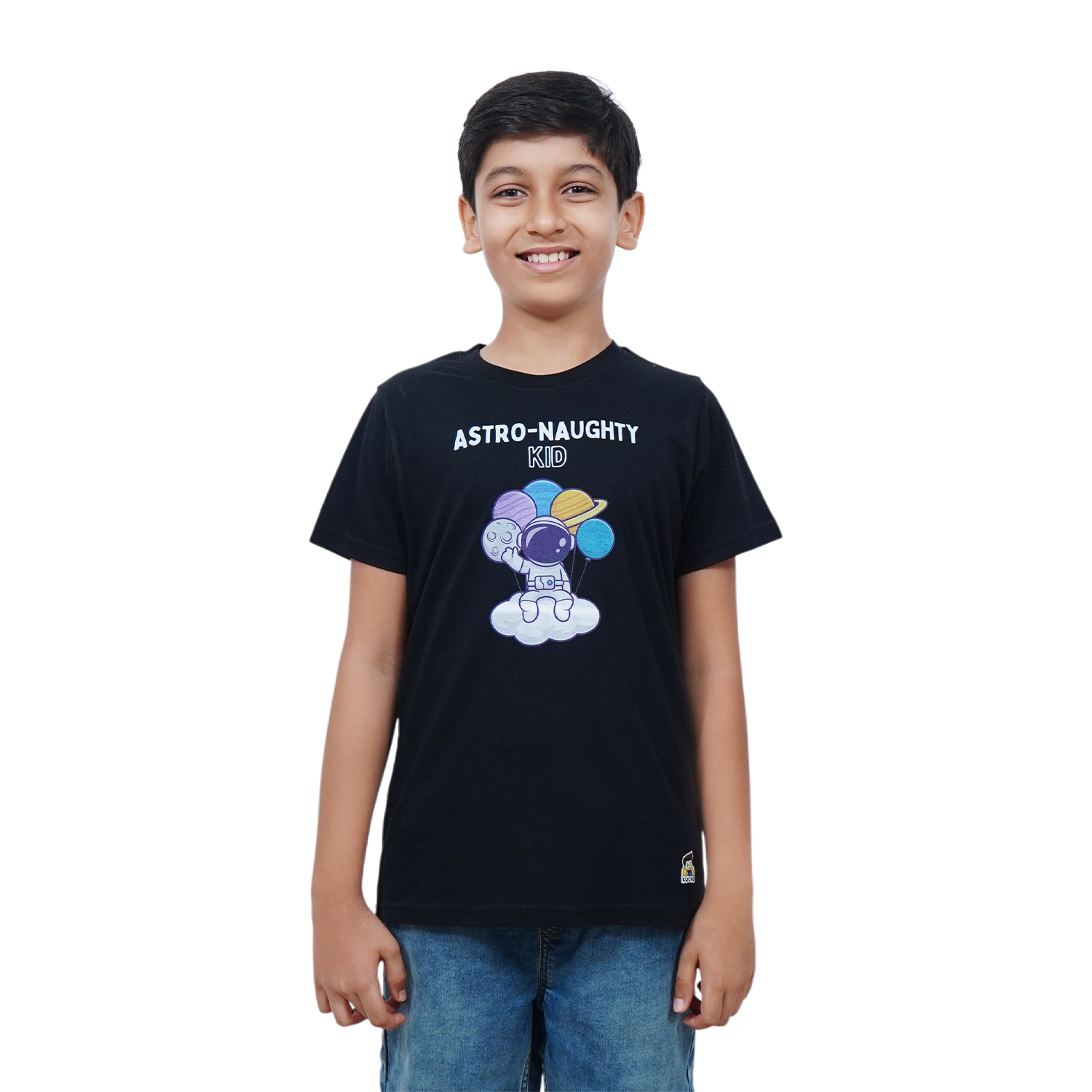 Tornado Orange Graphic Cotton T Shirt for Kids