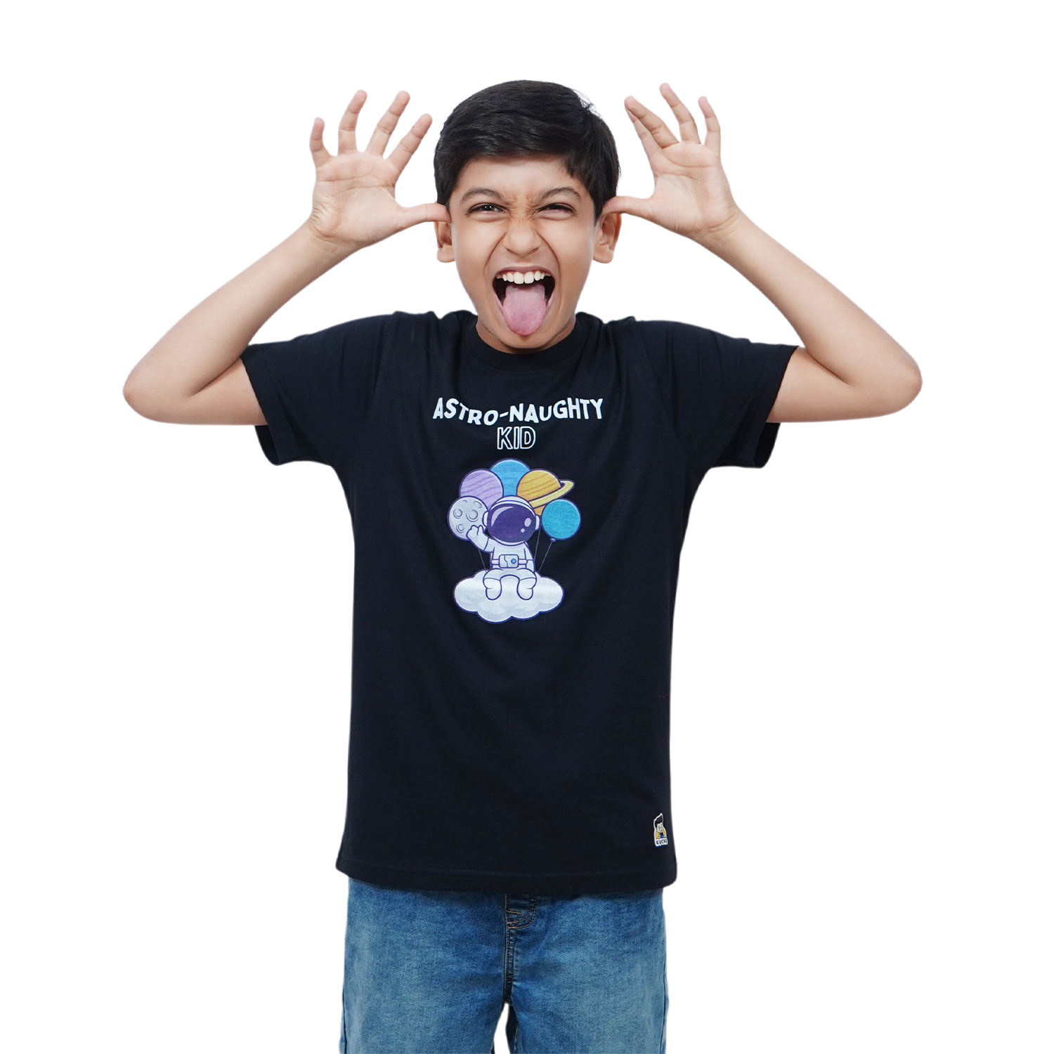 Tornado Orange Graphic Cotton T Shirt for Kids